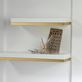 Floating Contemporary Wooden Wall Shelf Set in White and Gold Thumbnail Image