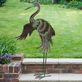 Wings Down Dance Crane Outdoor Sculpture with Stake Thumbnail Image