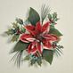 Christmas Poinsettia Handcrafted Metal Holiday Wall Art Thumbnail Image