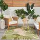 Palm Paradise Stain Resistant Green Tropical Leaf Indoor Outdoor Rugs Thumbnail Image