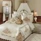 Imperial Gold Scroll and Ivory Woven Matelasse Coverlet Set Bedding Thumbnail Image