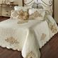 Imperial Gold Scroll and Ivory Woven Matelasse Oversized Bedspread Set Bedding Thumbnail Image