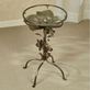 Callista Metallic Floral Accent Table with Round Glass Top Thumbnail Image