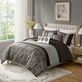 Lily Black Damask 6 pc Comforter Bed Set by Madison Park Thumbnail Image