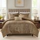 Bella Brown Traditional 6 pc Luxury Comforter Bed Set by Madison Park Thumbnail Image