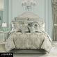 Martina Misty Sage Damask Medallion Comforter Set Luxury Bedding by J Queen New York Thumbnail Image