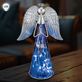 Indigo Murano Style Glass LED Lighted Angel Figurine Thumbnail Image