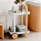 Bellamy White Multipurpose Serving Cart with Tray and Wheels Thumbnail Image