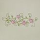 Posy Floral Vine Pink and Green Handpainted Metal Wall Art Thumbnail Image