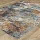 Resbrach Machine Washable Stain Resistant Blue and Copper Modern Abstract Area Rugs Thumbnail Image