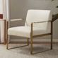 Jayco Cream Velvet Upholstered Accent Chair by Martha Stewart Thumbnail Image