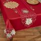 Gold Poinsettia Red Cutwork Holiday Table Linens Thumbnail Image