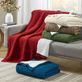 Rowan Solid Color Chenille Waffle Knit Sherpa Throw Blanket from Madison Park Thumbnail Image