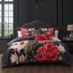 Flower Garland Reversible Dark Charcoal 5 pc Comforter Bed Set Thumbnail Image