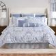 Floral Damask White and Celestial Blue Comforter Set Luxury Bedding from Rose Tree Thumbnail Image