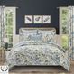 Evergreen II Blue and Green Reversible Botanical Leaf Print Quilt Set Bedding by Royal Court Thumbnail Image