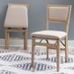 Danya Upholstered Natural Finished Wood Folding Chair Set Thumbnail Image