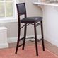 Micah Upholstered Espresso Finished Wood Folding Bar Stool Thumbnail Image