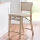 Danya Upholstered Natural Finished Wood Folding Counter Stool Thumbnail Image