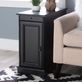 Shiloh Black Wooden Chairside Storage Table with USB and Outlets Thumbnail Image