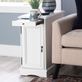 Shiloh White Wooden Chairside Storage Table with USB and Outlets Thumbnail Image