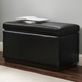 Neo Black Faux Leather Upholstered Rectangle Storage Bench Thumbnail Image