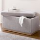 Mya Gray Boucle Upholstered Rectangle Storage Bench Thumbnail Image