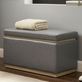 Eli Gray Faux Leather Upholstered Rectangle Storage Bench Thumbnail Image