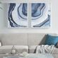 Rio Diptych Blue Modern Abstract Canvas Wall Art Set Thumbnail Image