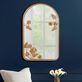 Adaline Metallic Gold Arched Floral Wall Mirror Thumbnail Image