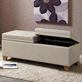 Anika 52 Inch Wide Parchment Tufted Upholstered Storage Bench Thumbnail Image
