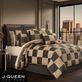 Brando Bronze Checkered Comforter Set Luxury Bedding by J Queen New York Thumbnail Image