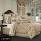 Gold Coast Quatrefoil Damask Comforter Set Luxury Bedding by J Queen New York Thumbnail Image