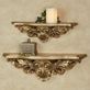 Elisa Aged Gold Acanthus Leaf Decorative Wall Shelf Thumbnail Image