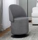 Finch Gray Contemporary Armless Swivel Chair - Converts to an Ottoman Thumbnail Image