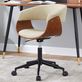 Avery Ivory Upholstered Modern Office Desk Chair with Caster Wheels Thumbnail Image
