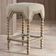 Winston Farmhouse Style Upholstered Wood Square Backless Counter Stool Thumbnail Image