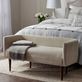 Belle Wide Linen Colored Velvet Upholstered Accent Bench Thumbnail Image