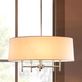 Priscilla Metal Five Light Chandelier Hanging Ceiling Light with Off White Shade Thumbnail Image