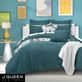 Darby Solid Teal Plush Tufted Comforter Set Bedding by J Queen Bold Thumbnail Image