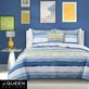 Seashore Blue and Yellow Striped Coastal Quilt Set Bedding from J Queen Bold Thumbnail Image