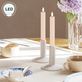 Deluxe Home Art WETLOOK(TM) Cream LED Flameless 6 Inch Taper Candle Set of 2 Thumbnail Image