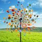 Celebration Multicolored Outdoor Garden Metal Wind Spinner Stake Thumbnail Image