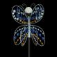 Butterfly Solar Powered Lighted Outdoor Garden Metal Wind Spinner Stake Thumbnail Image