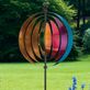 Twirling Vision Colorful Outdoor Garden Metal Wind Spinner Stake Thumbnail Image