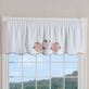 Lovington Floral White Woven Matelasse Scalloped Window Valance Thumbnail Image