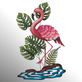 Pink Flamingo Retreat Indoor Outdoor Metal Wall Art Thumbnail Image