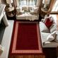 Andros Dark Red Stain Resistant Greek Key Border Area Rugs Thumbnail Image