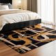 Capsule Swish Stain Resistant Black and Dark Gold Abstract Area Rugs Thumbnail Image
