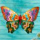 Zilla Colorful Butterfly Indoor Outdoor Capiz Shell and Metal Wall Art Thumbnail Image